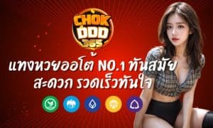 Chokdee365 แทงหวยออโต้ No.1 ทันสมัย สะดวก รวดเร็วทันใจ